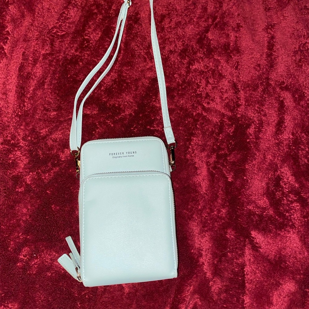 Light blue Forever Young cross body purse
